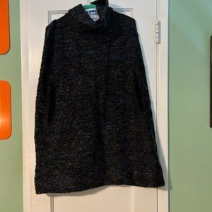 Multi-colored cape-like sweater